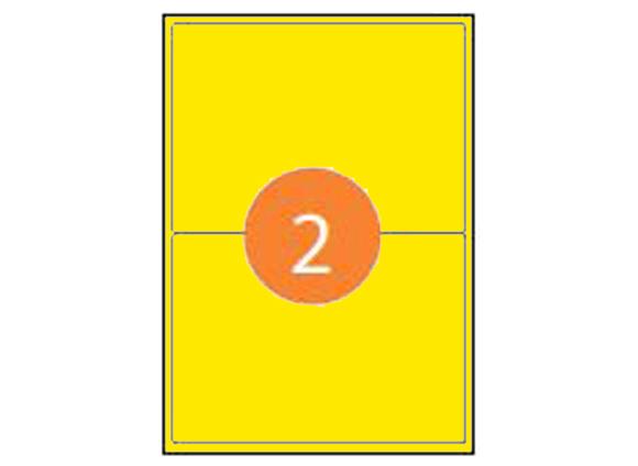 199 6mm X 143mm A4 YELLOW Laser Labels 2 Per Sheet Avery L7168 Internetlabels co uk